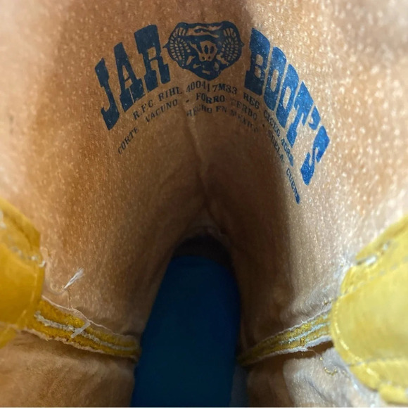 Jar Boots "NEW" Camel Color Embroidered Square Toe Mid Calf Pull On Boots Size 9 - Picture 4 of 10